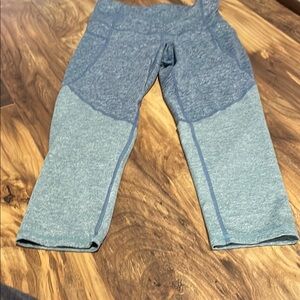 Blue Leggings with Soft Stretchy Fabric and Tapered Leg Design